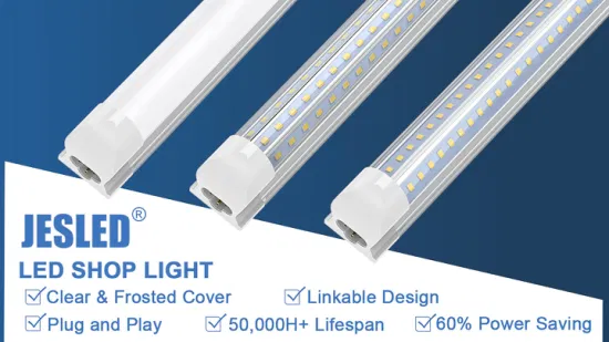 Tubo luminoso a LED integrato Jesled V Shape 2FT 4FT 8FT T8 per illuminazione commerciale