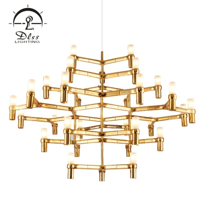 Decorazione moderna a LED Illuminazione Albero Haning Semplice Hotal Grande lampadario